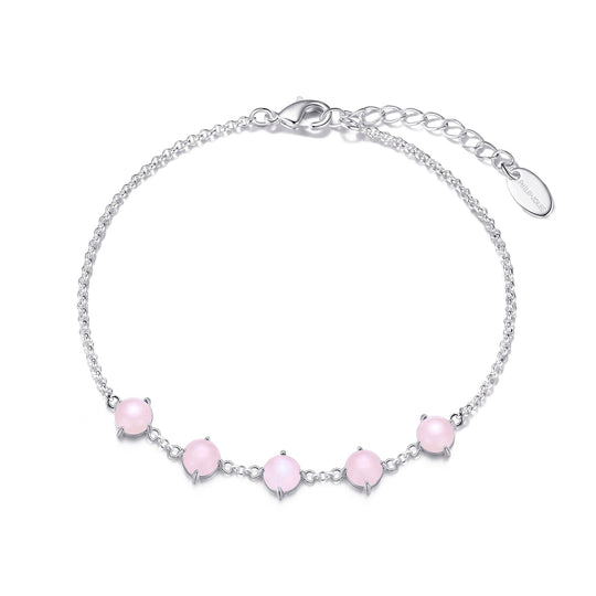 Rose Quartz Gemstone Bracelet - Philip Jones Jewellery