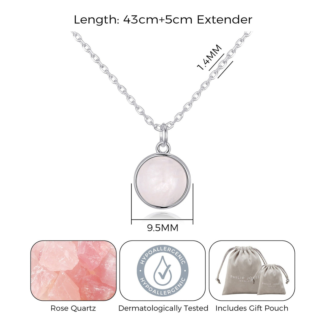 Rose Quartz Necklace - Philip Jones Jewellery