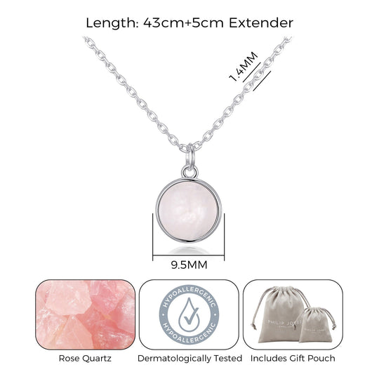 Rose Quartz Necklace - Philip Jones Jewellery