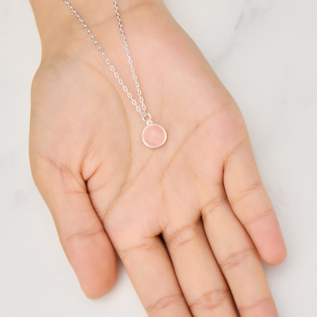 Rose Quartz Necklace with Quote Card - Philip Jones Jewellery
