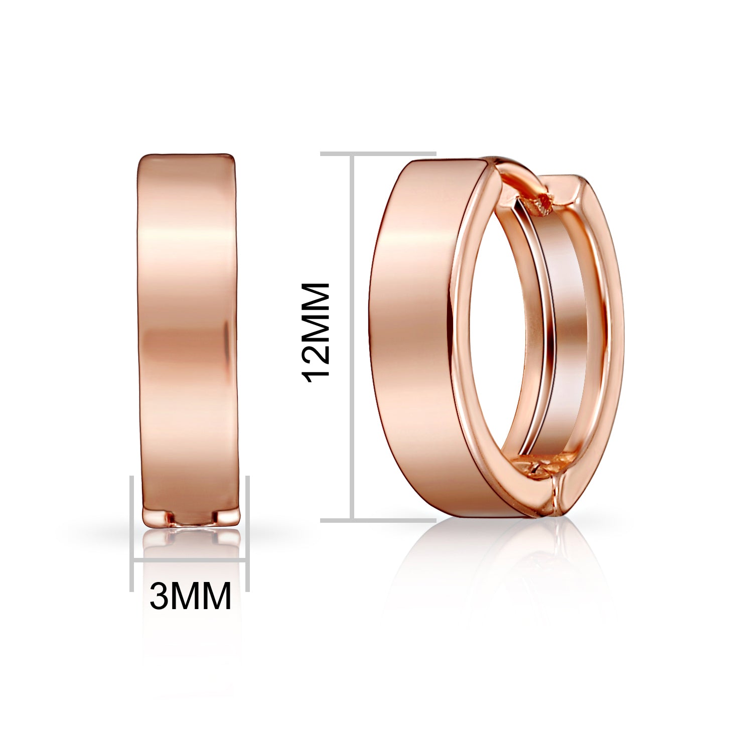 5 Pairs of Rose Gold Plated Earrings