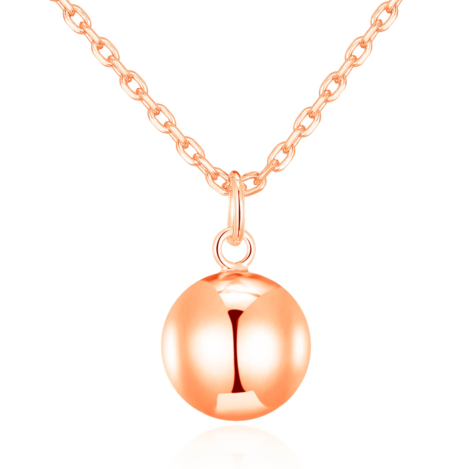 Rose Gold Plated Ball Necklace