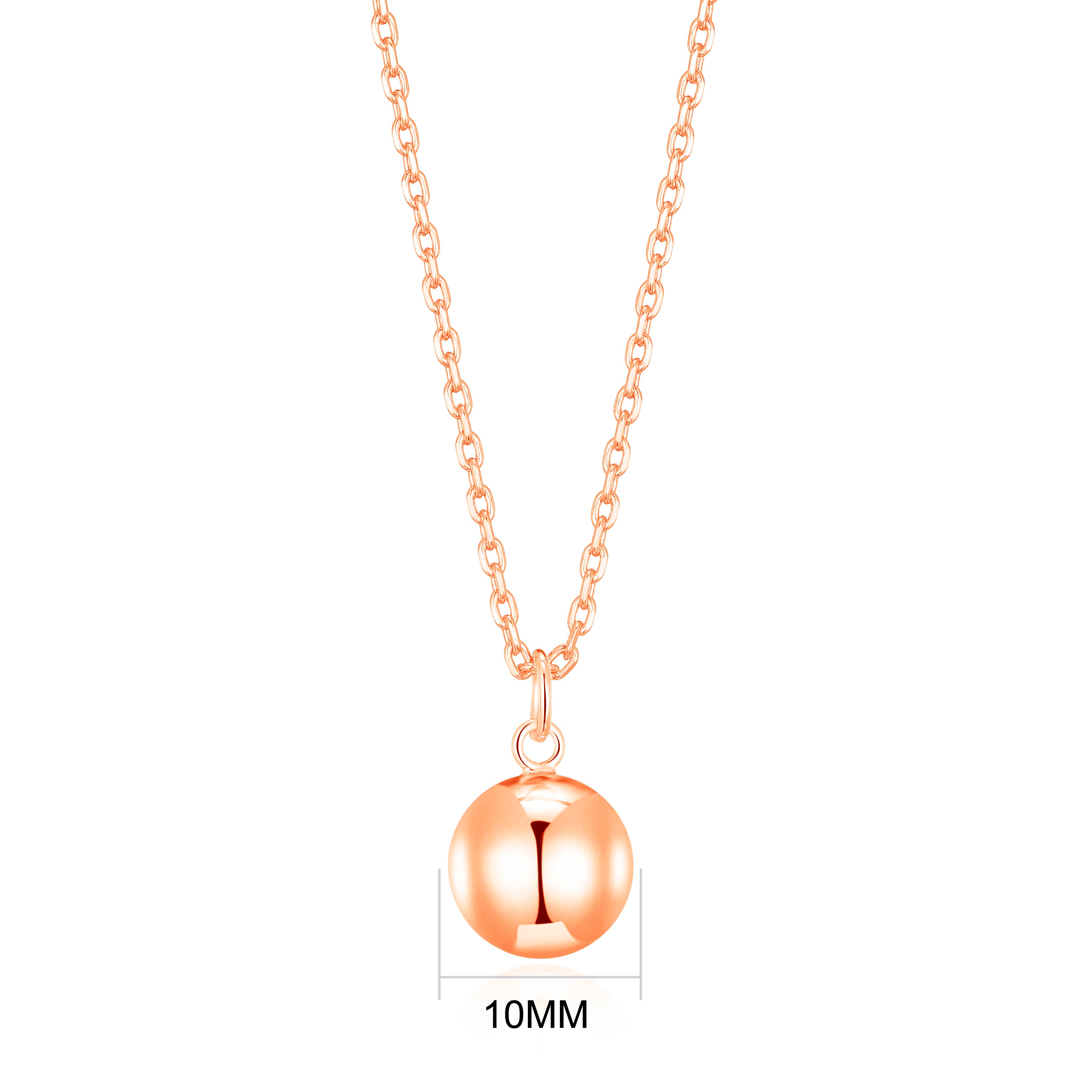 Rose Gold Plated Ball Necklace