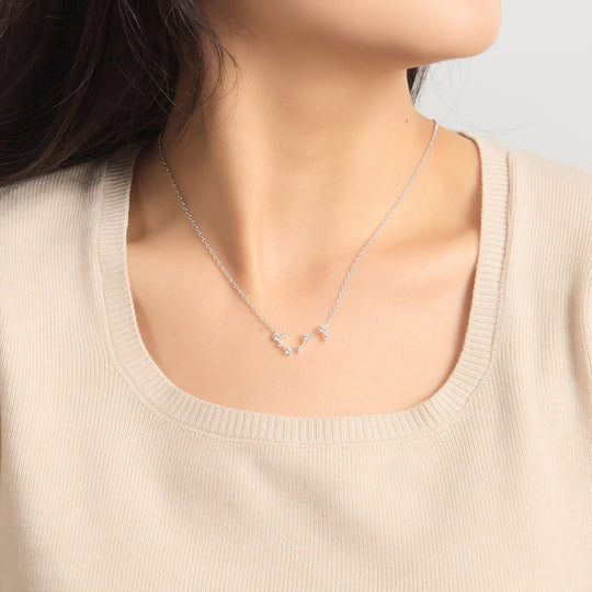 Scorpio Star Sign Zodiac Constellation Necklace and Quote Card with Zircondia® Crystals - Philip Jones Jewellery