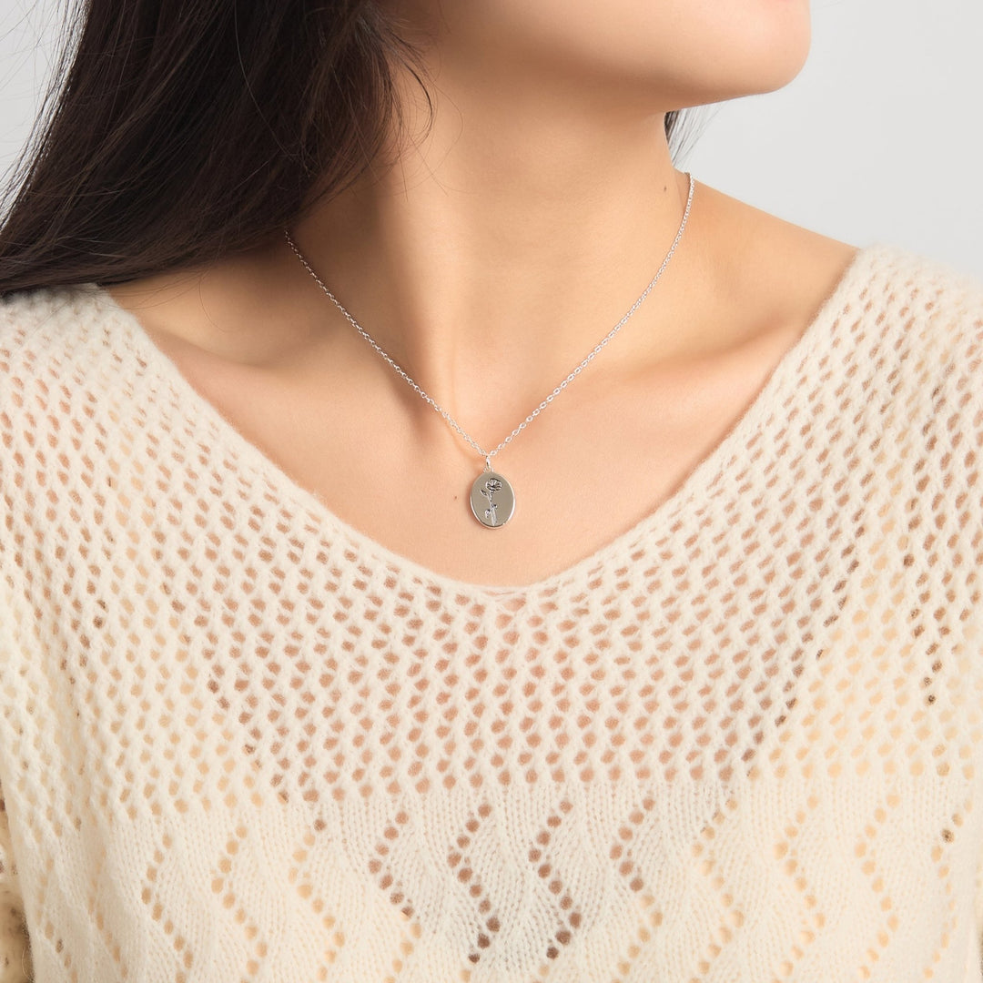 September Birth Flower Morning Glory Necklace - Philip Jones Jewellery
