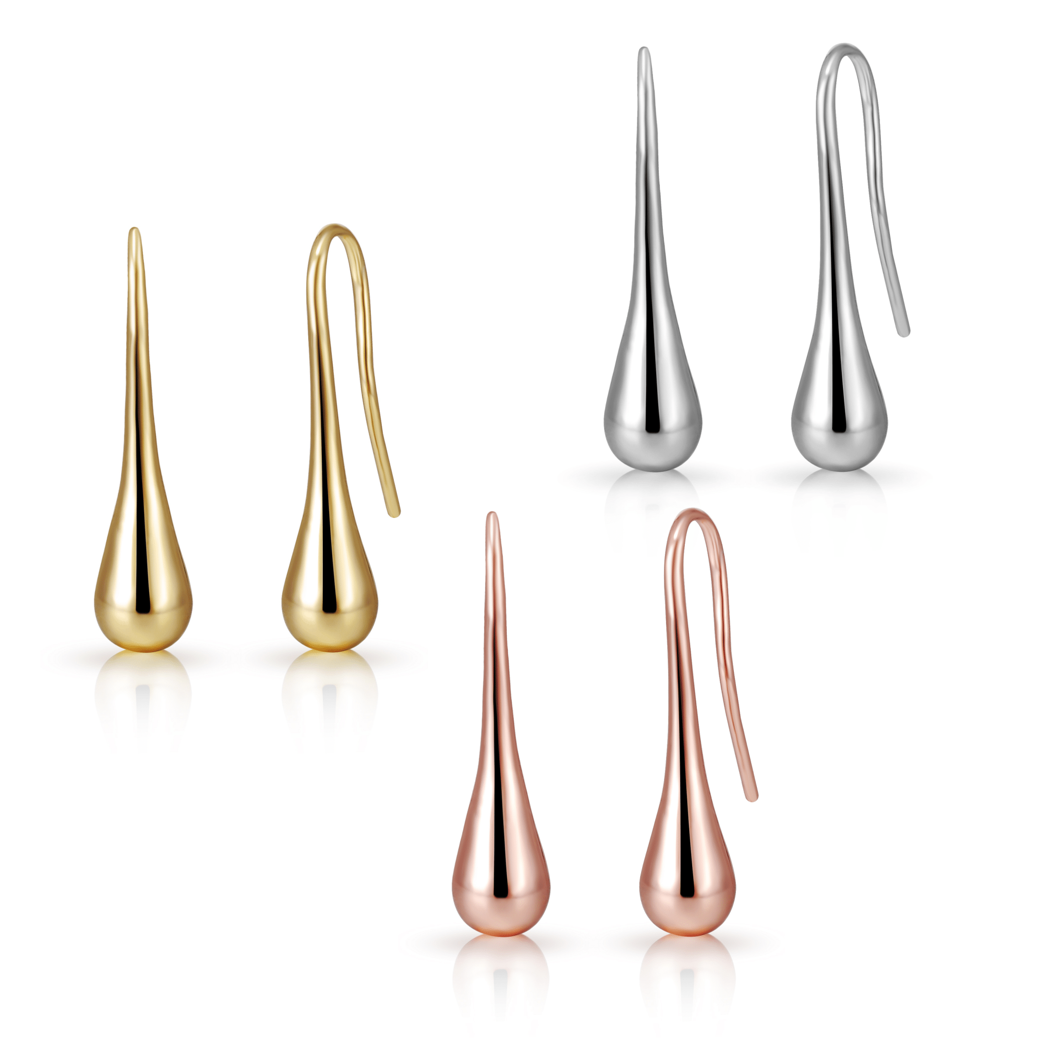 Set of Three Teardrop Earrings - Philip Jones Jewellery