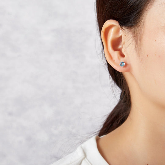 Seven Pack of Solitaire Earrings Created with Zircondia® Crystals - Philip Jones Jewellery