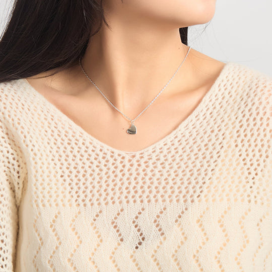 Silver Plated Big Sister and Little Sister Necklace Set with Quote Card - Philip Jones Jewellery