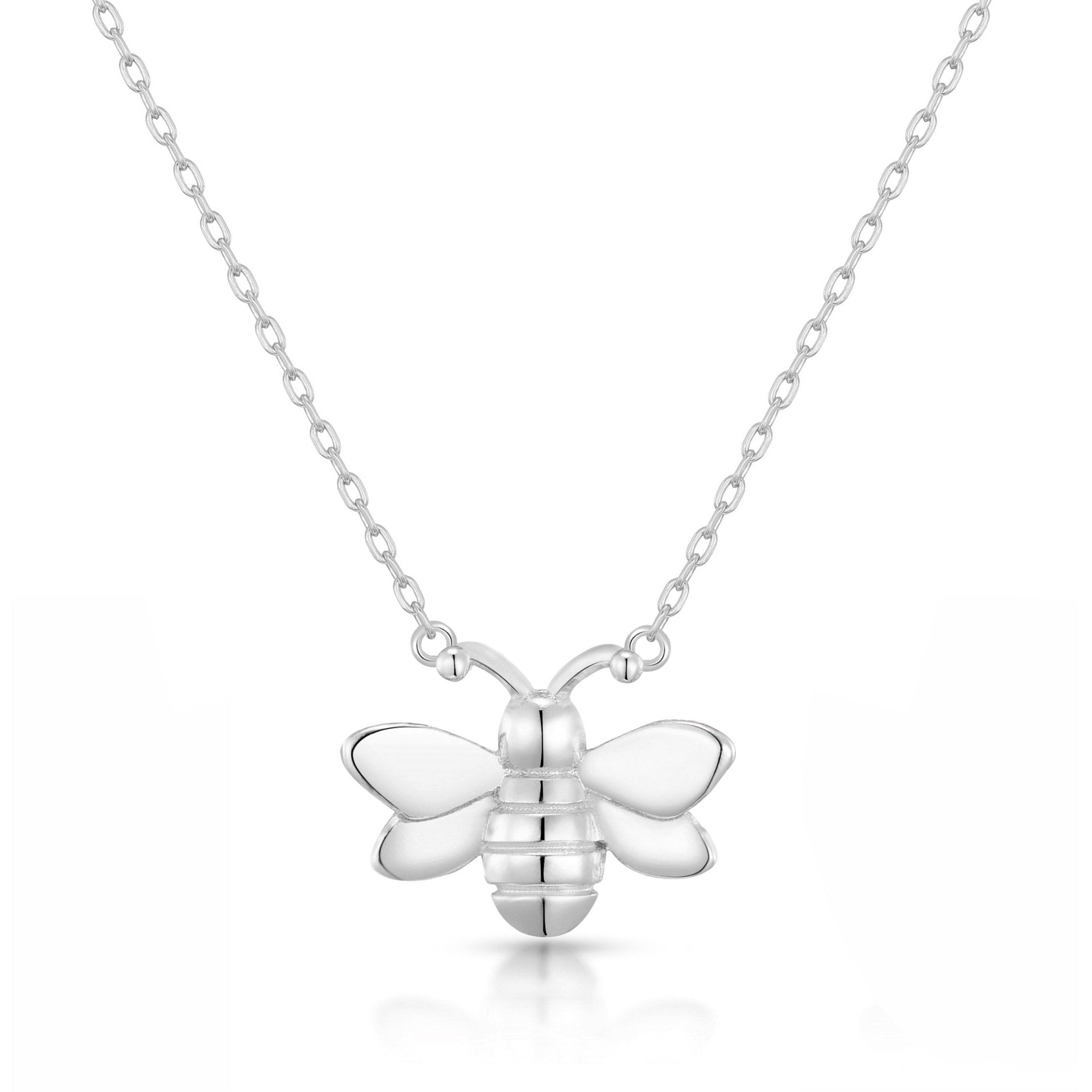 Silver Plated Bumble Bee Necklace - Philip Jones Jewellery