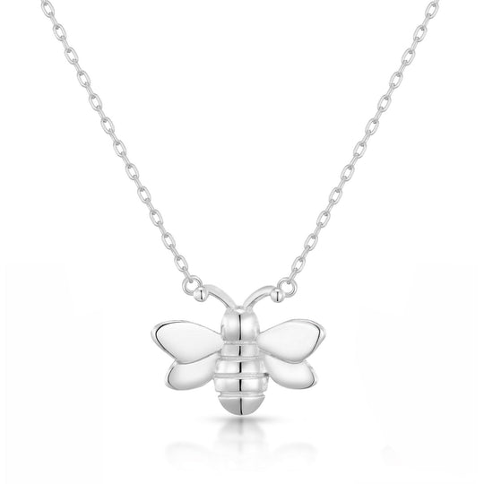 Silver Plated Bumble Bee Necklace - Philip Jones Jewellery