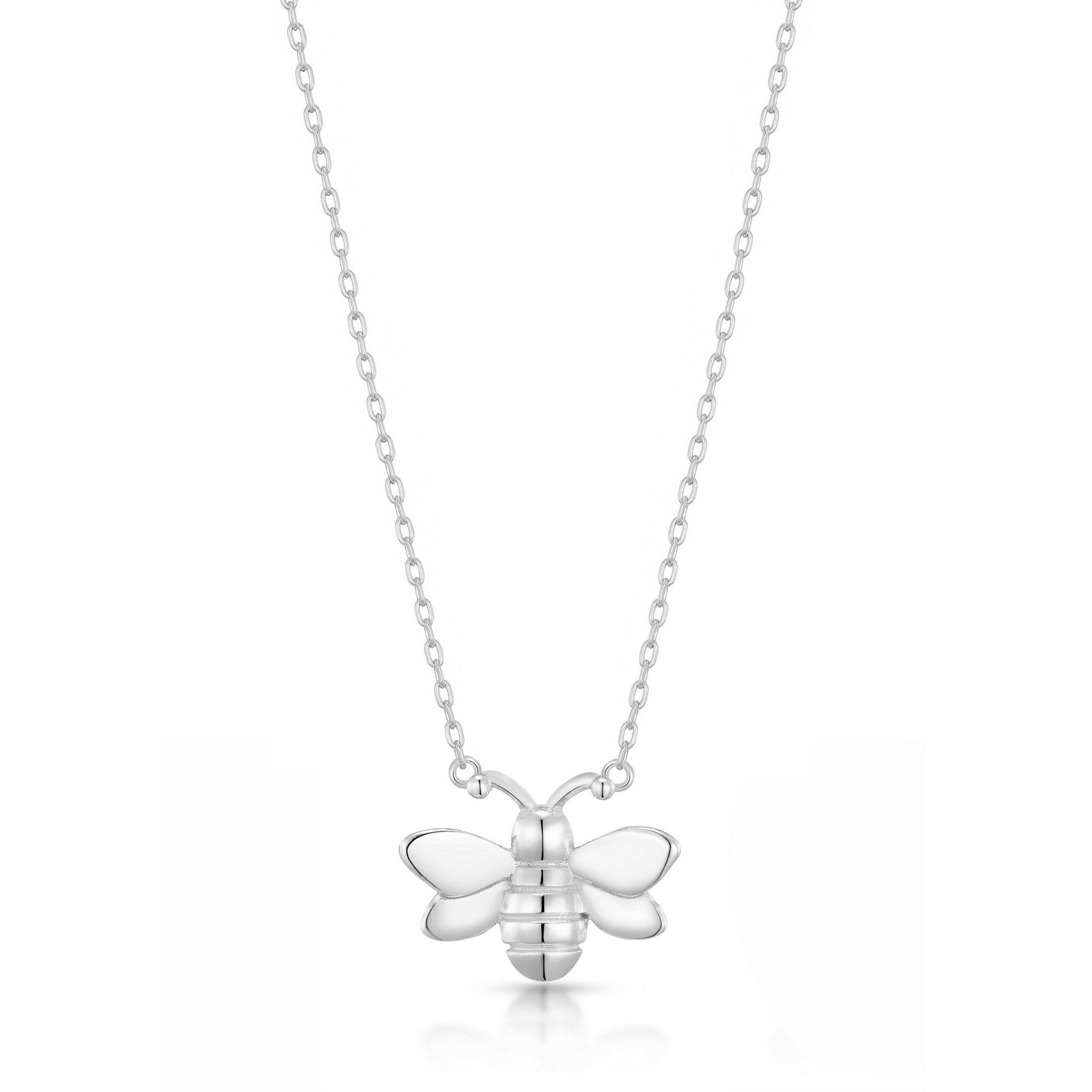 Silver Plated Bumble Bee Necklace - Philip Jones Jewellery