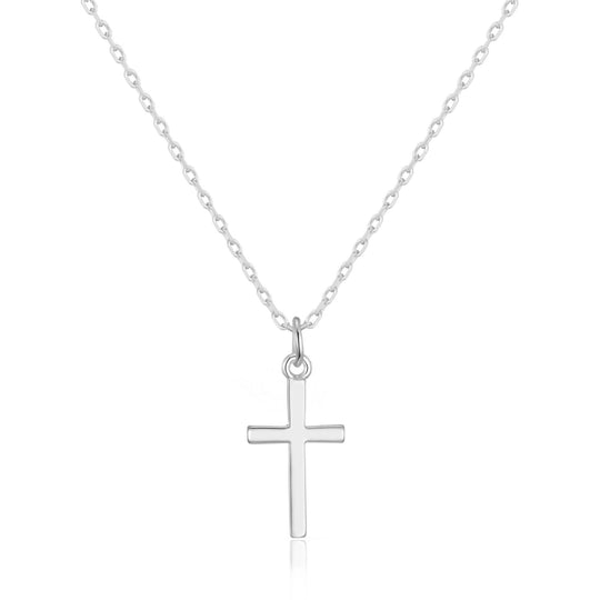 Silver Plated Cross Necklace - Philip Jones Jewellery