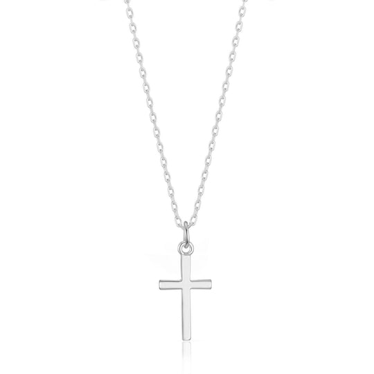 Silver Plated Cross Necklace - Philip Jones Jewellery