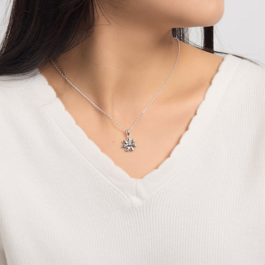 Silver Plated Daisy Necklace - Philip Jones Jewellery