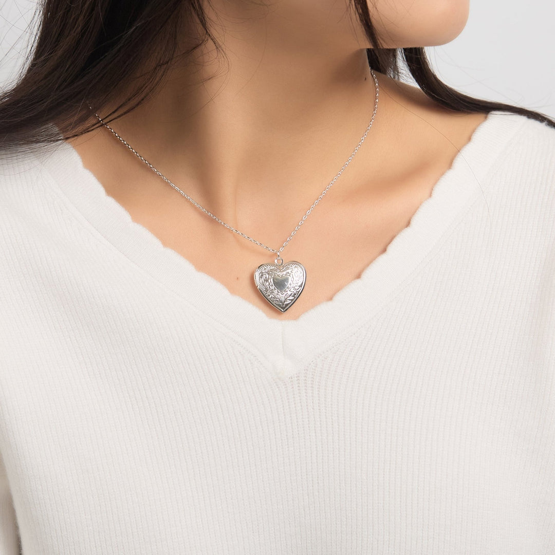 Silver Plated Heart Locket - Philip Jones Jewellery