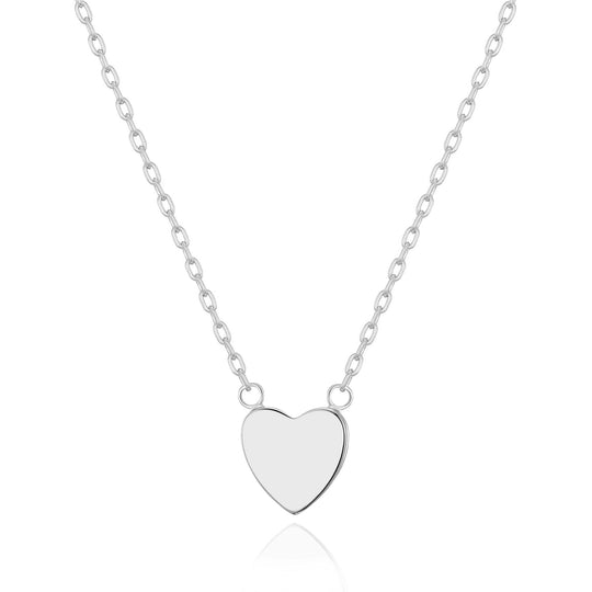 Silver Plated Heart Necklace - Philip Jones Jewellery