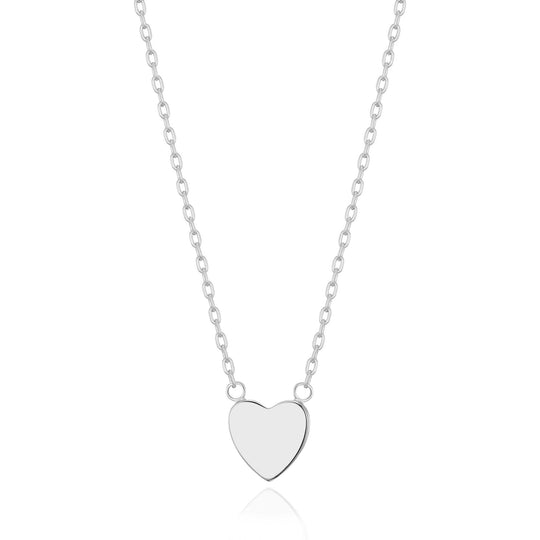 Silver Plated Heart Necklace - Philip Jones Jewellery