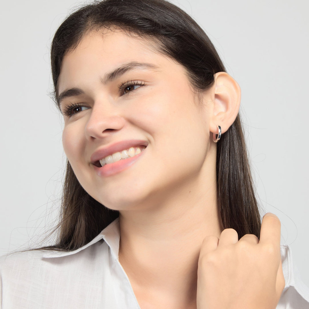 Silver Plated Hoop Earrings