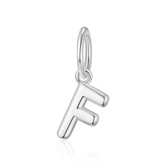Silver Plated Initial Necklace Charms Lifestyle Images by Philip Jones