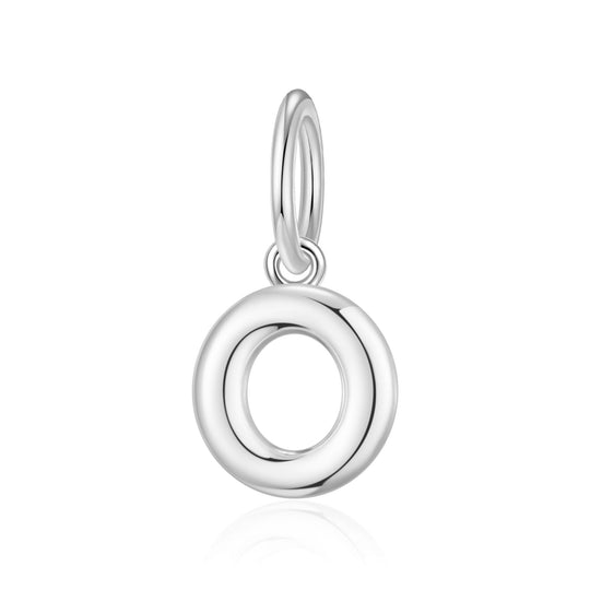 Silver Plated Initial Necklace Charms Lifestyle Images by Philip Jones