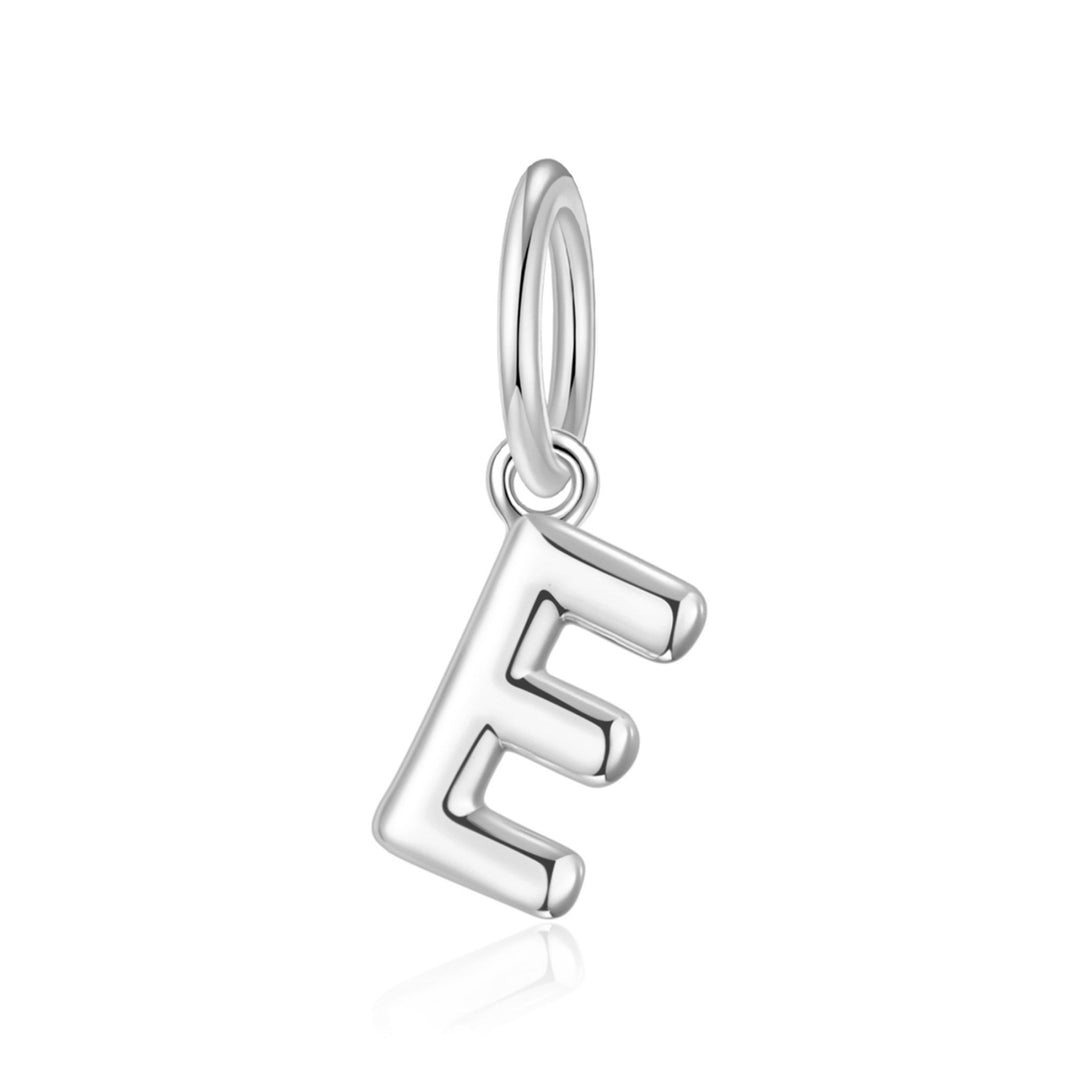 Silver Plated Initial Necklace Charms Lifestyle Images by Philip Jones