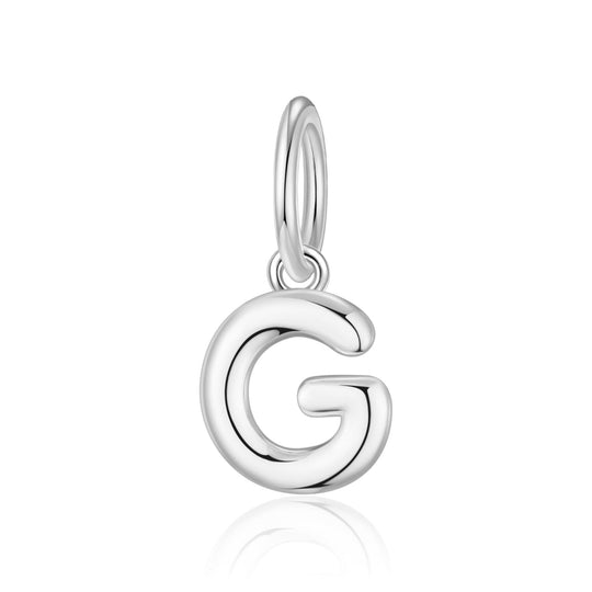 Silver Plated Initial Necklace Charms Lifestyle Images by Philip Jones
