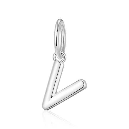 Silver Plated Initial Necklace Charms Lifestyle Images by Philip Jones