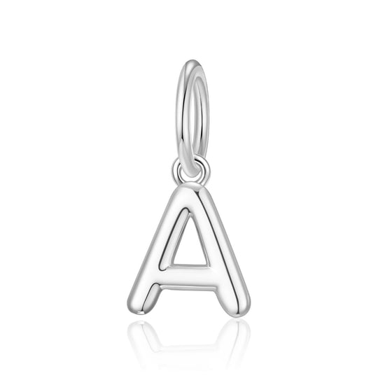 Silver Plated Initial Necklace Charms - Philip Jones Jewellery