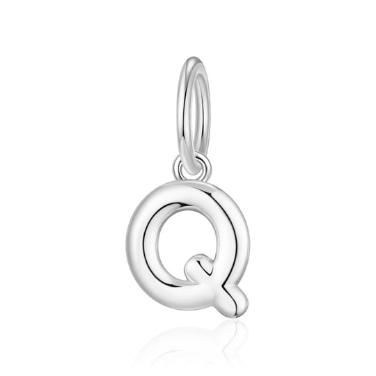 Silver Plated Initial Necklace Charms Lifestyle Images by Philip Jones