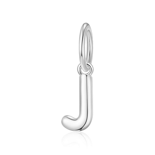 Silver Plated Initial Necklace Charms Lifestyle Images by Philip Jones