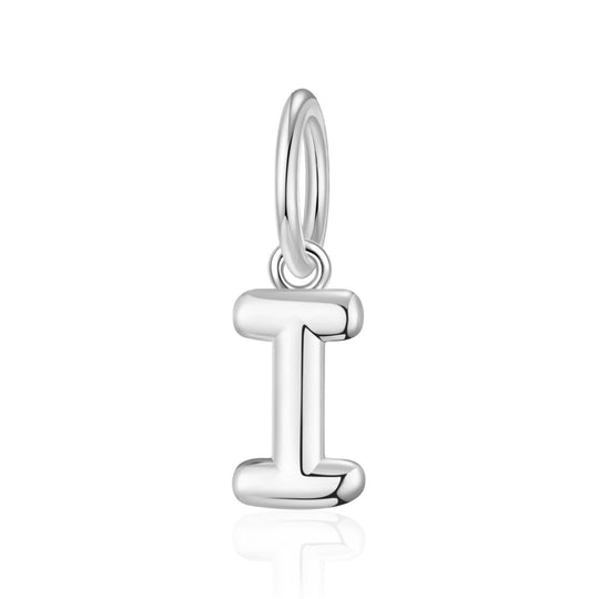 Silver Plated Initial Necklace Charms Lifestyle Images by Philip Jones