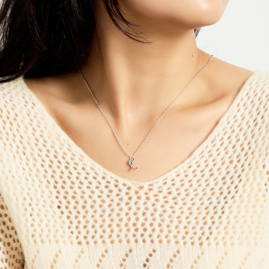 Silver Plated Knot Necklace - Philip Jones Jewellery