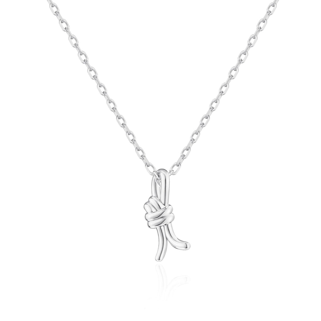 Silver Plated Knot Necklace - Philip Jones Jewellery