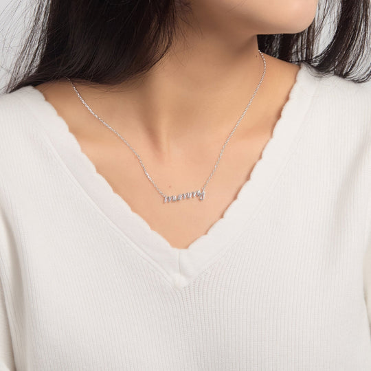 Silver Plated Mummy Necklace - Philip Jones Jewellery