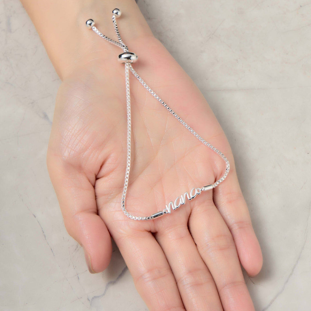 Silver Plated Nana Bracelet Created with Zircondia® Crystals - Philip Jones Jewellery