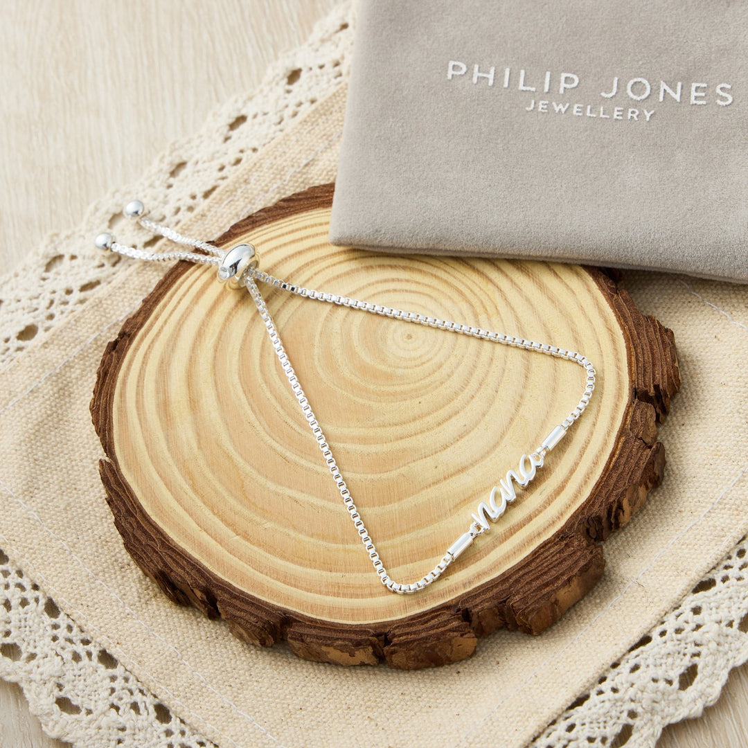 Silver Plated Nana Bracelet Created with Zircondia® Crystals - Philip Jones Jewellery