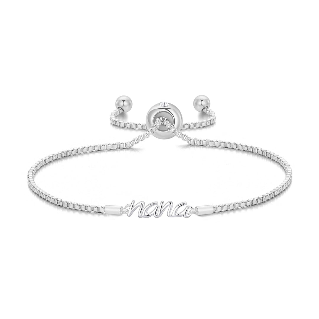 Silver Plated Nana Bracelet Created with Zircondia® Crystals - Philip Jones Jewellery
