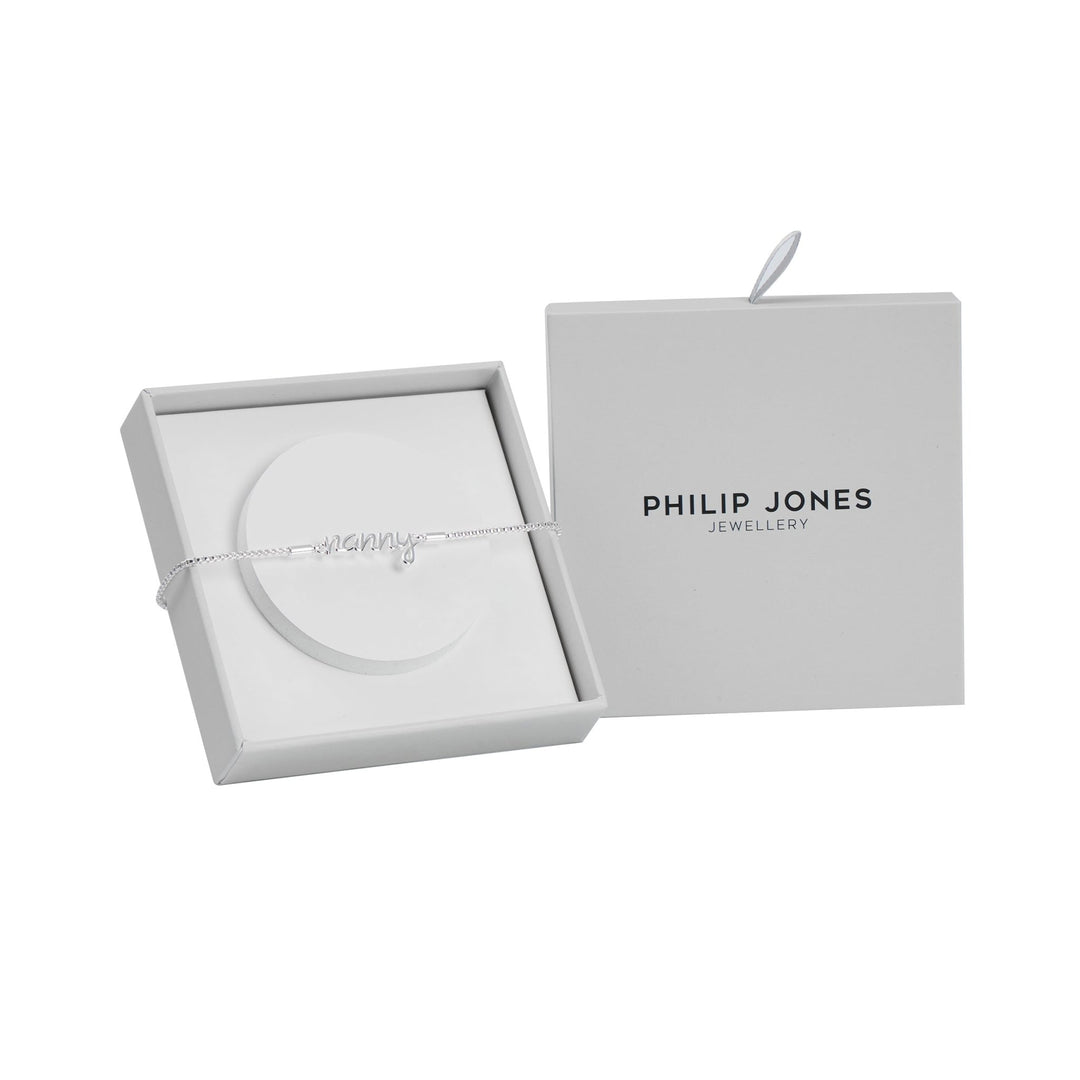 Silver Plated Nanny Bracelet Created with Zircondia® Crystals with Gift Box - Philip Jones Jewellery