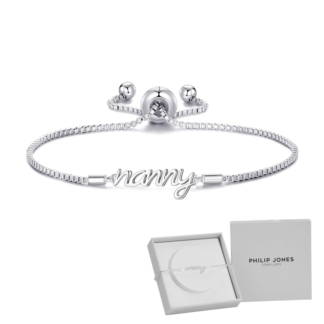 Silver Plated Nanny Bracelet Created with Zircondia® Crystals with Gift Box