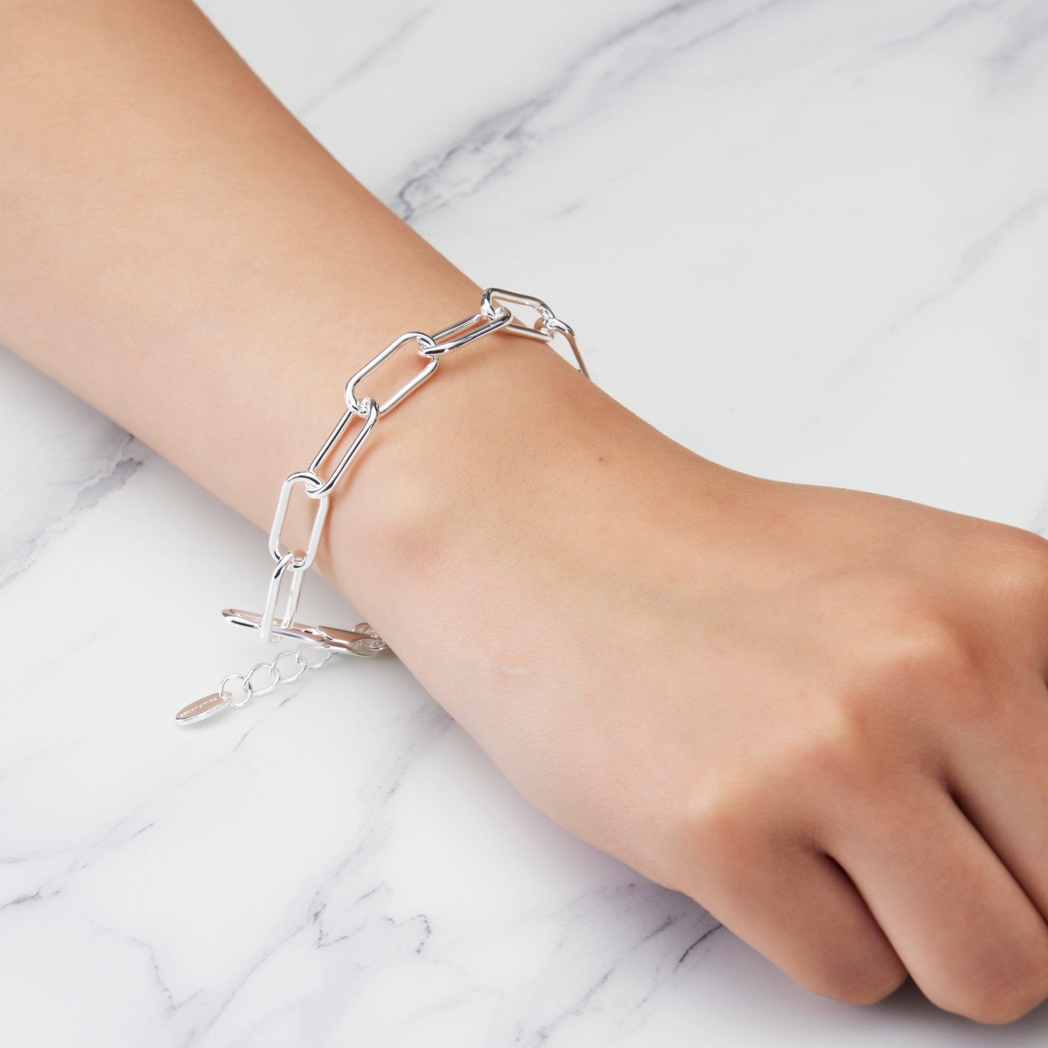 Silver Plated Paperclip Bracelet - Philip Jones Jewellery