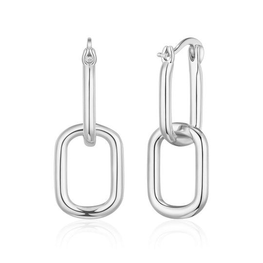 Silver Plated Paperclip Earrings