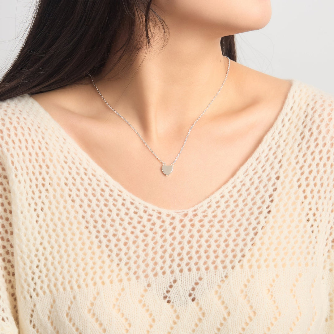 Silver Plated Sister Heart Necklace with Quote Card - Philip Jones Jewellery