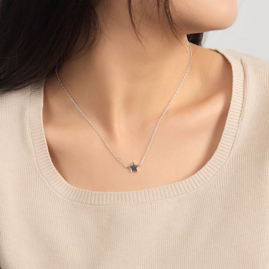 Silver Plated Star Necklace with Quote Card - Philip Jones Jewellery