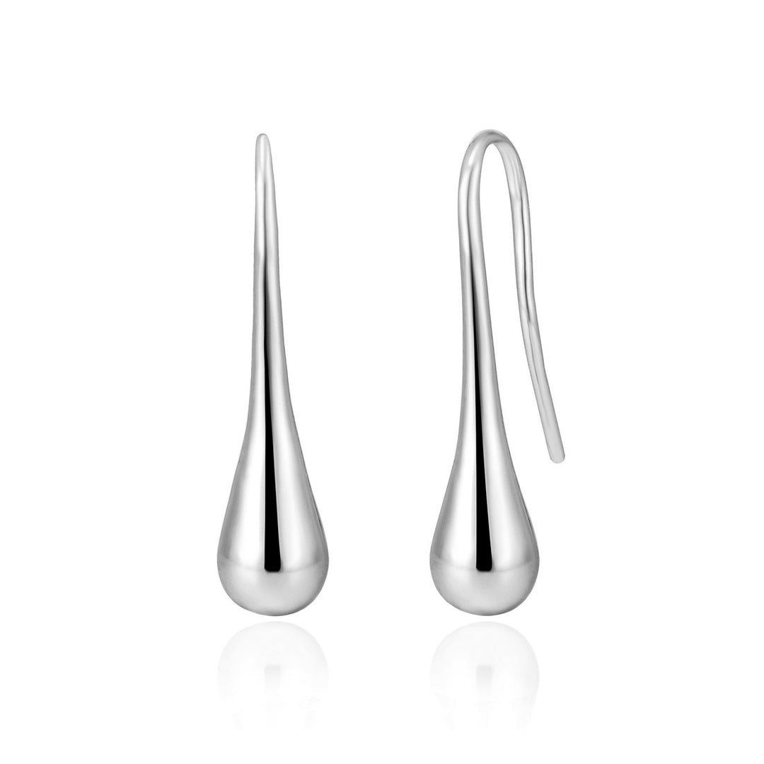 Silver Plated Teardrop Earrings - Philip Jones Jewellery