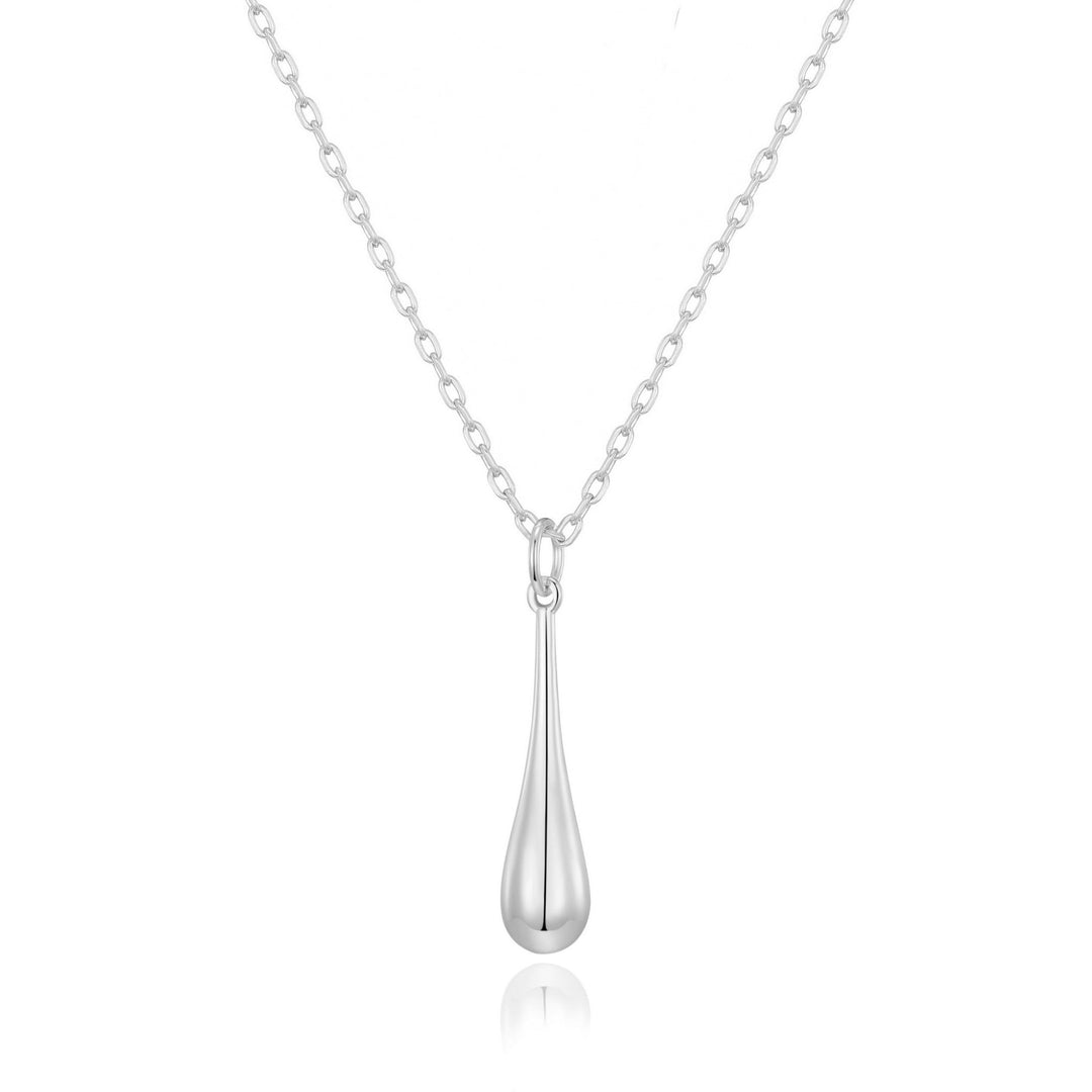 Silver Plated Teardrop Necklace - Philip Jones Jewellery