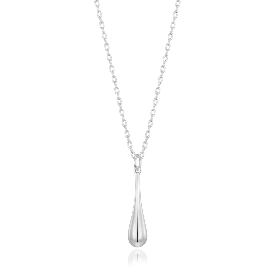 Silver Plated Teardrop Necklace - Philip Jones Jewellery