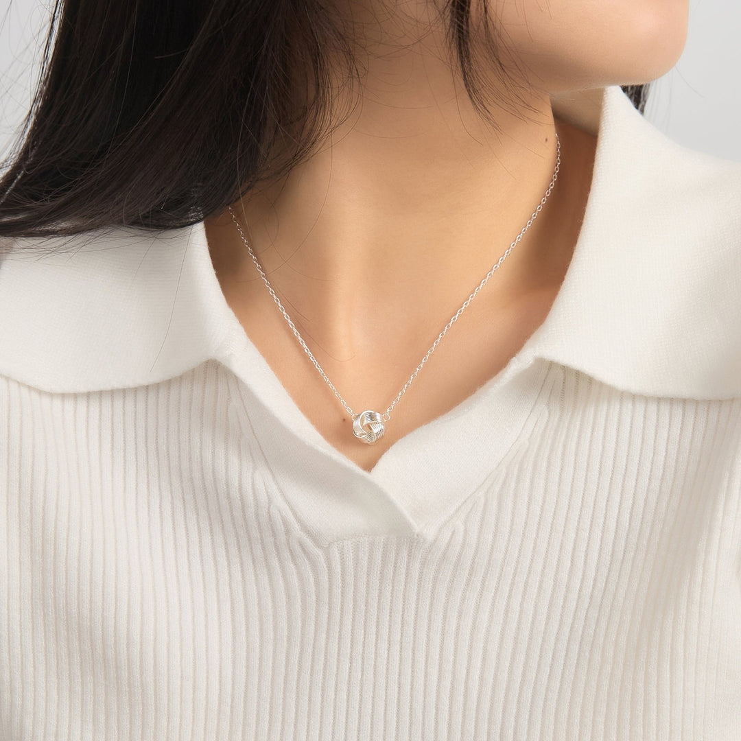 Silver Plated Thank You for Helping us Tie The Knot Bridal Necklace with Quote Card - Philip Jones Jewellery