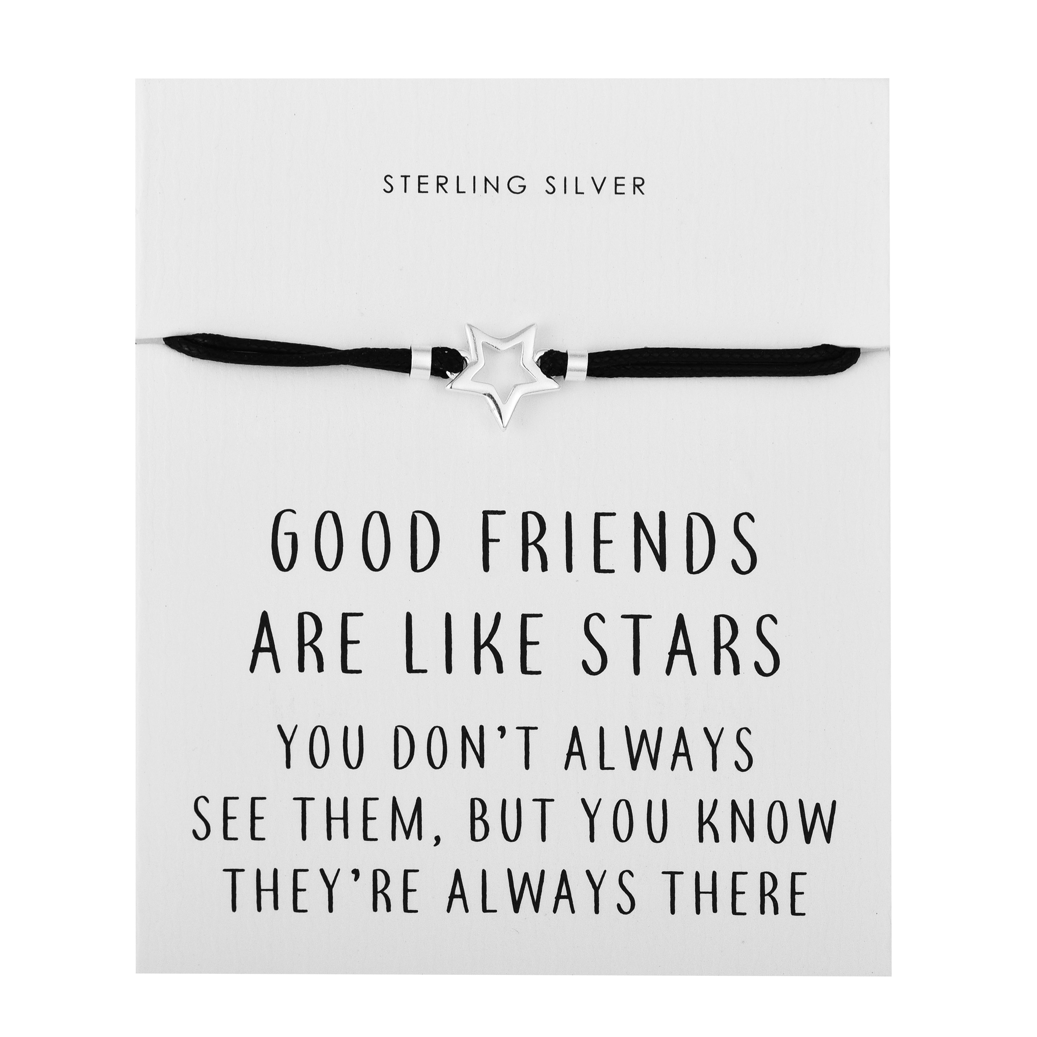 Sterling Silver Star Quote Bracelet