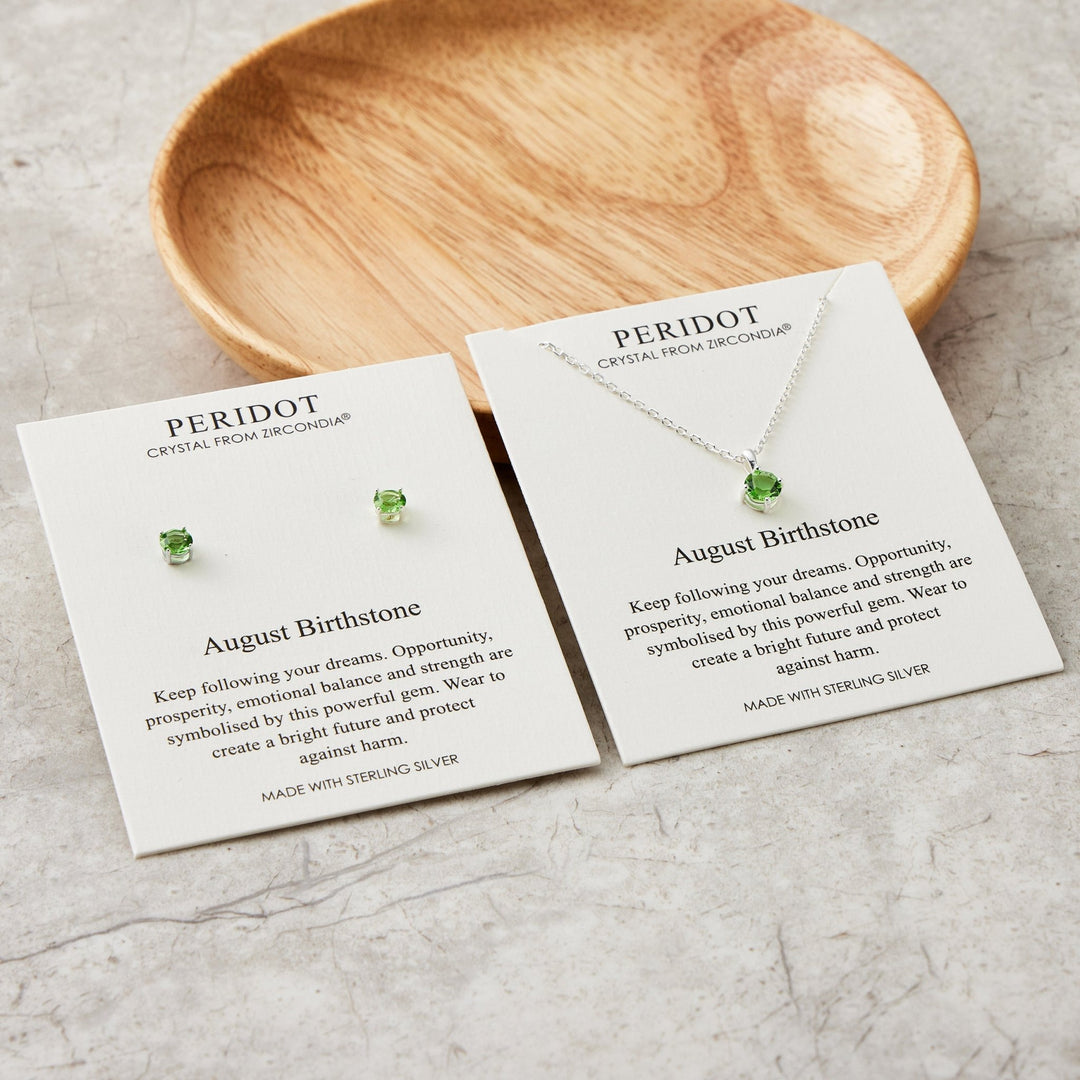 Agosto - Orecchini Pietra Di Nascita Rettangolari Peridoto Verde - Foto 7