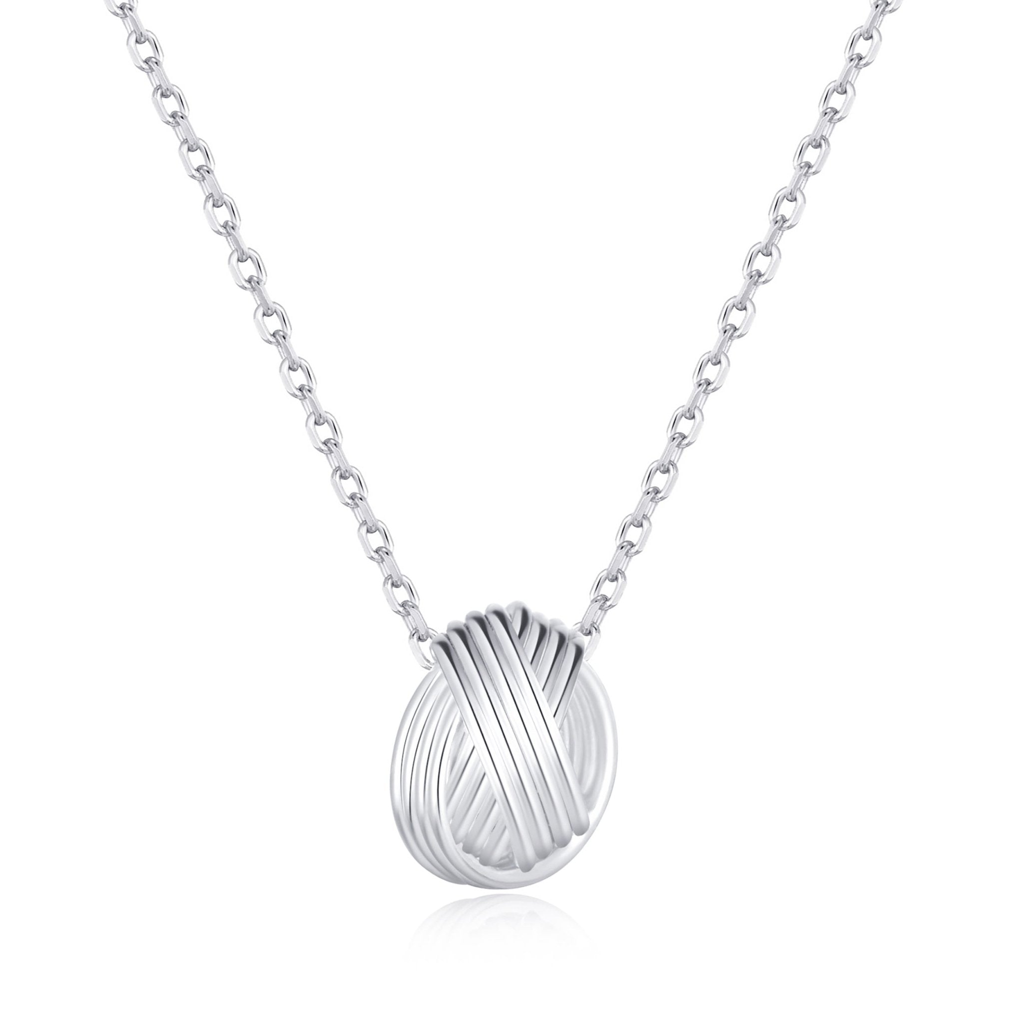 Sterling Silver Auntie Quote Knot Necklace - Philip Jones Jewellery